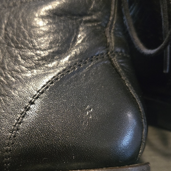 Frye Black Leather Combat Boots - Picture 6 of 13